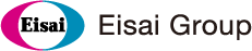Eisai Group logo displayed at the top right corner of all pages on the EA Pharma's website